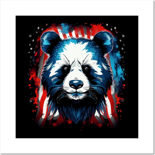 Patriotic Panda Wall Art by JH Mart